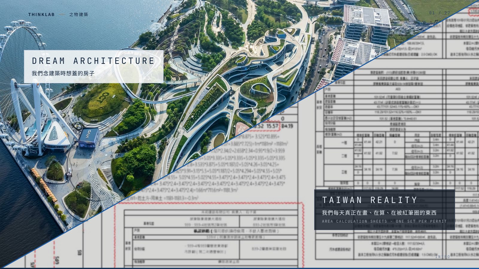 之物建築對比夢想設計與台灣面積計算表現實